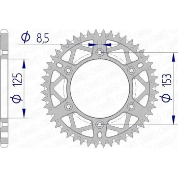 Nářadí na motocykly Řetězové kolo AFAM 11212+47