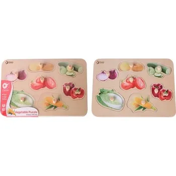 Hračka Dřevěné Puzzle pro Děti - Zelenina