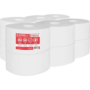 Toaletní papír Primasoft Papír toaletní JUMBO průměr 190 mm, 2 vrstvy, celulóza / 12 ks (010319)