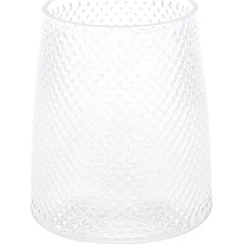 Váza Home Styling Collection Dekorační nízká skleněná váza, průměr 13 × 15,5 cm