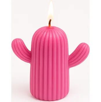 Svíčka Vonná svíčka Kaktus | 55 g | Svíčkománie3D | Barva: Růžová