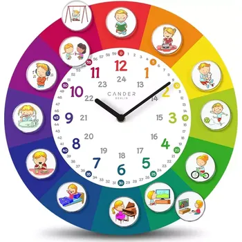 Hodiny Dětské nástěnné hodiny Cander Berlin, s obrázky,30cm