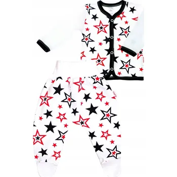 SOUPRAVA KAFTAN + POLODUPAČKY HVĚZDIČKY 68 KLEKLE