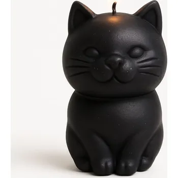 Svíčka Vonná svíčka Kočka | 92 g | Svíčkománie3D | Barva: Černá