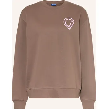Dámská mikina Hugo Dámská Oversized Mikina Crew, hnědá, 40