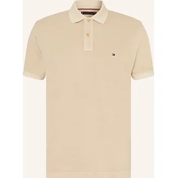 Pánská košile Tommy Hilfiger Pánská Polokošile Z Piké Regular Fit, béžová, XXL