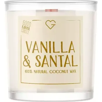 Svíčka Goodie Svíčka s dřevěným praskajícím knotem - Vanilla & Santal 50 g