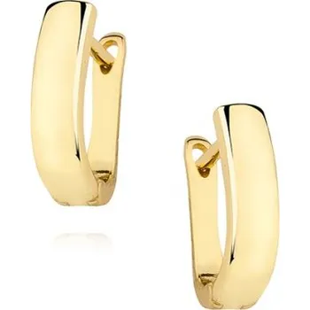 Náušnice Pozlacené jednoduché stříbrné náušnice - Meucci SLE014