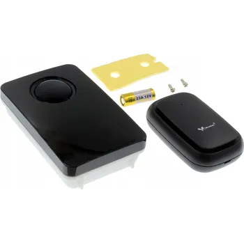 Domovní zvonek Bezdrátový zvonek Černý 200m