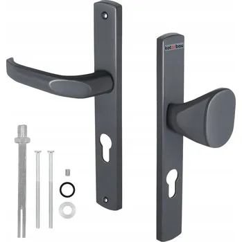 Dveřní kování KLIKA-MADLO DVEŘNÍ DLOUHÝ ŠTÍTEK PRO VLOŽKU HLINÍK 72 DVEŘE BRÁNA VRATA