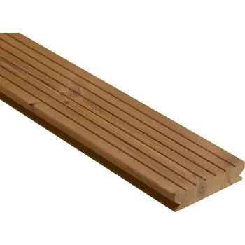 Terasové prkno Prkno terasové AU-MEX Thermo borovice Clip (26×118×4500mm)