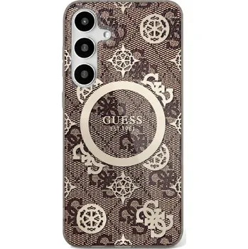 Pouzdro na mobilní telefon Zadní Kryt Guess pro Samsung Galaxy S25 hnědý