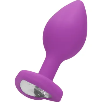 Anální kolík Ouch! Diamond Heart Butt Plug Regular Purple Fialový anální kolík s diamantem fialové