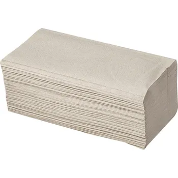 Papírový ručník Ručníky papírové "ZZ" skládané natural - šedé 4000 ks (040112)