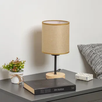 Lampička Brilagi Brilagi - Stolní lampa NUBILA WOOD 1xE27/25W/230V dub/světle hnědá + záruka 3 roky