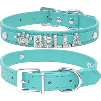 Obojek pro psa Modrý OBOJEK S VLASTNÍM JMÉNEM IDENTIFIKÁTOR pro kočky