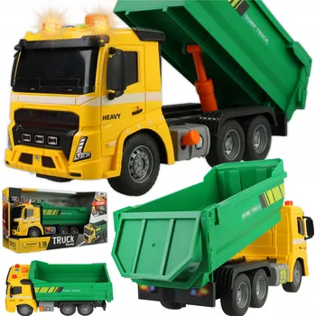 autíčko NÁKLADNÍ AUTOMOBILOVÁ SKLÁPĚČKA AUTO S POHONEM ZVUK LED SVĚTLA HRAČKY 3+