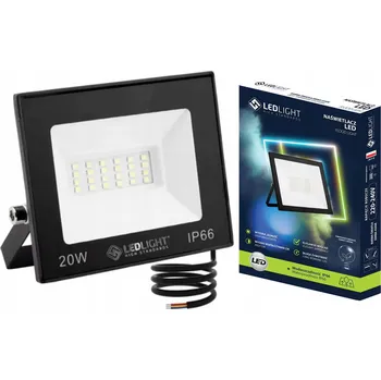 HALOGEN LED 20W REFLEKTOR SLIM VENKOVNÍ IP66 PRACOVNÍ BÍLÁ studená