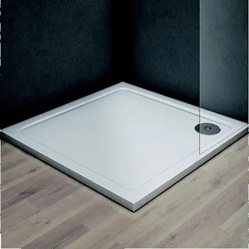 Sprchová vanička MAKA Sprchová vanička z litého mramoru, čtverec, 90x90 cm, bílá
