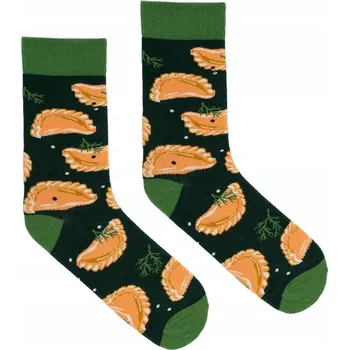 Pánská móda KABAK Ponožky Pirohy zelené 36-41 vícebarevné velikost 36-40