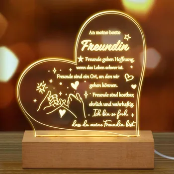 Noční světlo Akrylové LED noční světlo – dárek pro nejlepší přátele