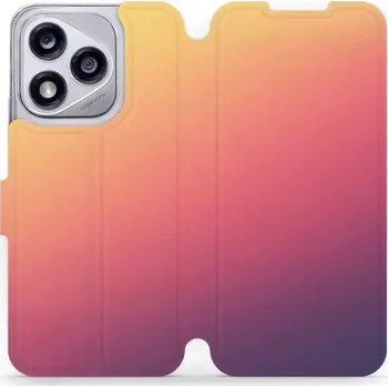 Pouzdro na mobilní telefon Flipové pouzdro Mobiwear - Honor 400 Lite 5G - VP66S Oranžový odstín (Knížkové flip pouzdro, obal, kryt na mobil Honor 400 Lite 5G - VP66S Oranžový odstín, materiál Umělá kůže + TPU - ochrana 360°, stojánek, silikonová vanička, magnetické zavírání)