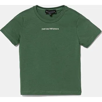 Dětská móda Dětské bavlněné tričko Emporio Armani EB000421.AF15013 zelená 77X, vel. 130