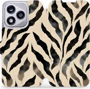 Pouzdro na mobilní telefon Flipové pouzdro Mobiwear - Honor 400 Lite 5G - VA53S Zebří (Knížkové flip pouzdro, obal, kryt na mobil Honor 400 Lite 5G - VA53S Zebří, materiál Umělá kůže + TPU - ochrana 360°, stojánek, silikonová vanička, magnetické zavírání)