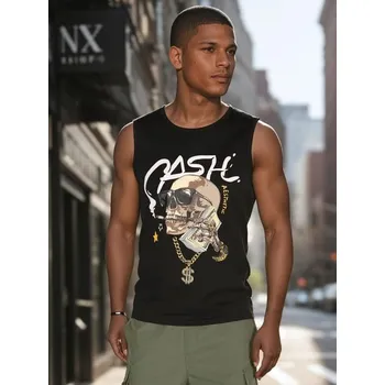 Pánské tílko Dstreet Černé pánské tílko s originálním potiskem