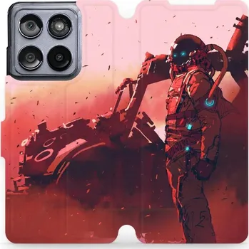 Pouzdro na mobilní telefon Flipové pouzdro Mobiwear - Motorola Edge 60 Fusion - MA09S Průzkumník s červeným vozítkem (Knížkové flip pouzdro, obal, kryt na mobil Motorola Edge 60 Fusion - MA09S Průzkumník s červeným vozítkem, materiál Umělá kůže + TPU - ochrana 360°, stojánek,)