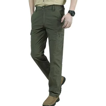 Pánské kalhoty Prodyšné pánské outdoorové kalhoty Cargo tenké turistické kalhoty rychleschnoucí lehké sportovní kalhoty na túry a cestování zelená XS