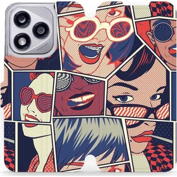 Pouzdro na mobilní telefon Flipové pouzdro Mobiwear - Honor 400 Lite 5G - VP18P Komiks (Knížkové flip pouzdro, obal, kryt na mobil Honor 400 Lite 5G - VP18P Komiks, materiál Umělá kůže + TPU - ochrana 360°, stojánek, silikonová vanička, magnetické zavírání)