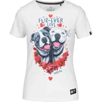 PitBull West Coast - dámské triko FUR EVER LOVE bílé velikost: M