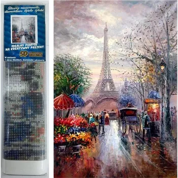 Diamantové malování Norimpex Procházka Paříží 30 × 40 cm