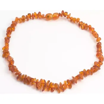 Jantarové korálky pro nejmenší 36cm tmavě medový odstín