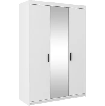 Šatní skříň Šatní skříň ELENA 3D + zrcadlo | 133 cm | bílá