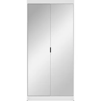 Šatní skříň Šatní skříň ELENA 2D + zrcadla | 89,7 cm | bílá