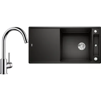 Granitový dřez Set RS Blanco Axia III XL 6 S + Blanco Mida (antracit + chrom)