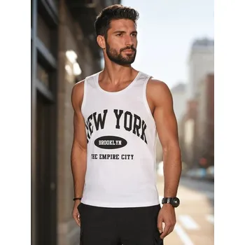 Pánské tílko Dstreet Bílé pánské tílko s nápisem NY