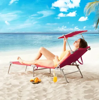 Zahradní lehátko Lehátko se stříškou D1419 Dekorhome