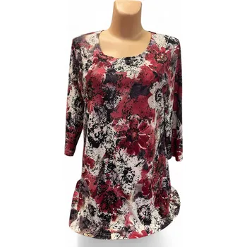 Dámské šaty Halenka ANDA, Barva Červená, Velikost XXXL 54, Materiál 98% Polyester 2% Lycra