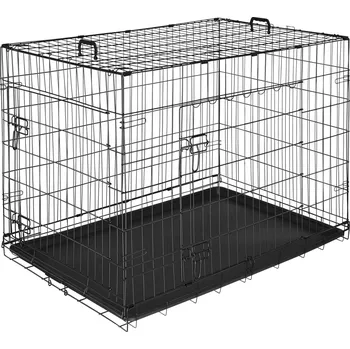 přepravka pro zvíře TecTake GmbH 405040 skládací klec pro psy luna,skládací, se 2 dveřmi - 108 x 71 x 76 cm