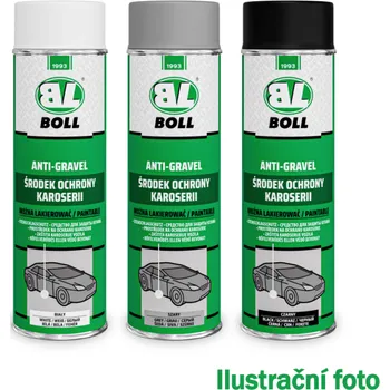 BOLL Ochranný prostředek na karoserie sprej - pryskyřice - černý přelakovatelný 500 ml 001006