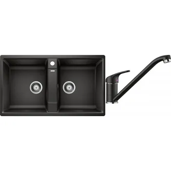 Granitový dřez Set RS Blanco Zia 9+ Blanco Daras (bílá soft + bílá soft)