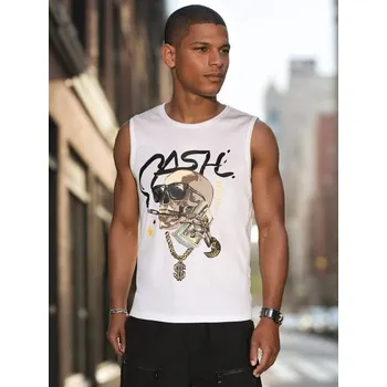 Pánské tílko Dstreet Bílé pánské tílko s originálním potiskem
