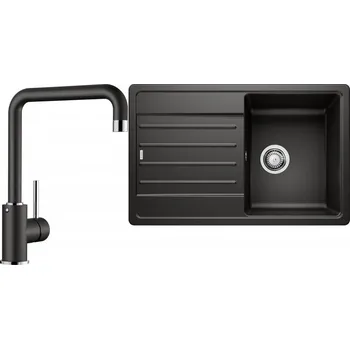 Granitový dřez Set RS Blanco Legra 45 S + Blanco Mili (černá + černá)