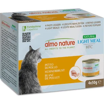 Krmivo pro kočku 12x50g Almo Nature HFC Natural Light - kuřecí prsa