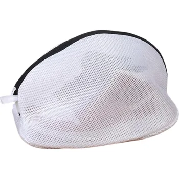 Úložný box Antideformační síťovaný pytel na boty a prádlo do pračky 42 x 24 cm Ochranný cestovní organizér se zipem Úložný vak na tenisky černá