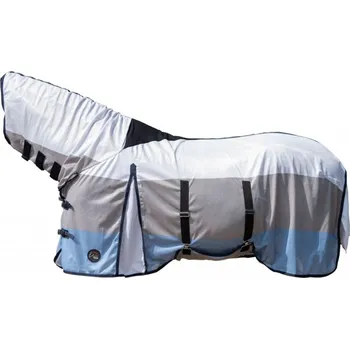 Vybavení pro koně Deka síťová HKM Strong 125cm bílá/šedá/modrá