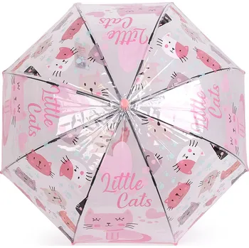 Deštník Dětský průhledný vystřelovací deštník kočky